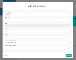 add reservation